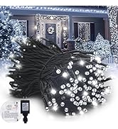 Kwaiffeo Christmas Lights, 100ft 300LED Connectable Waterproof String Lights Outdoor Indoor, 8 Mo...