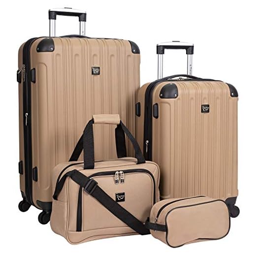 Best luggage sets for couples Travelers Club Hardside Luggage 4-Piece Set