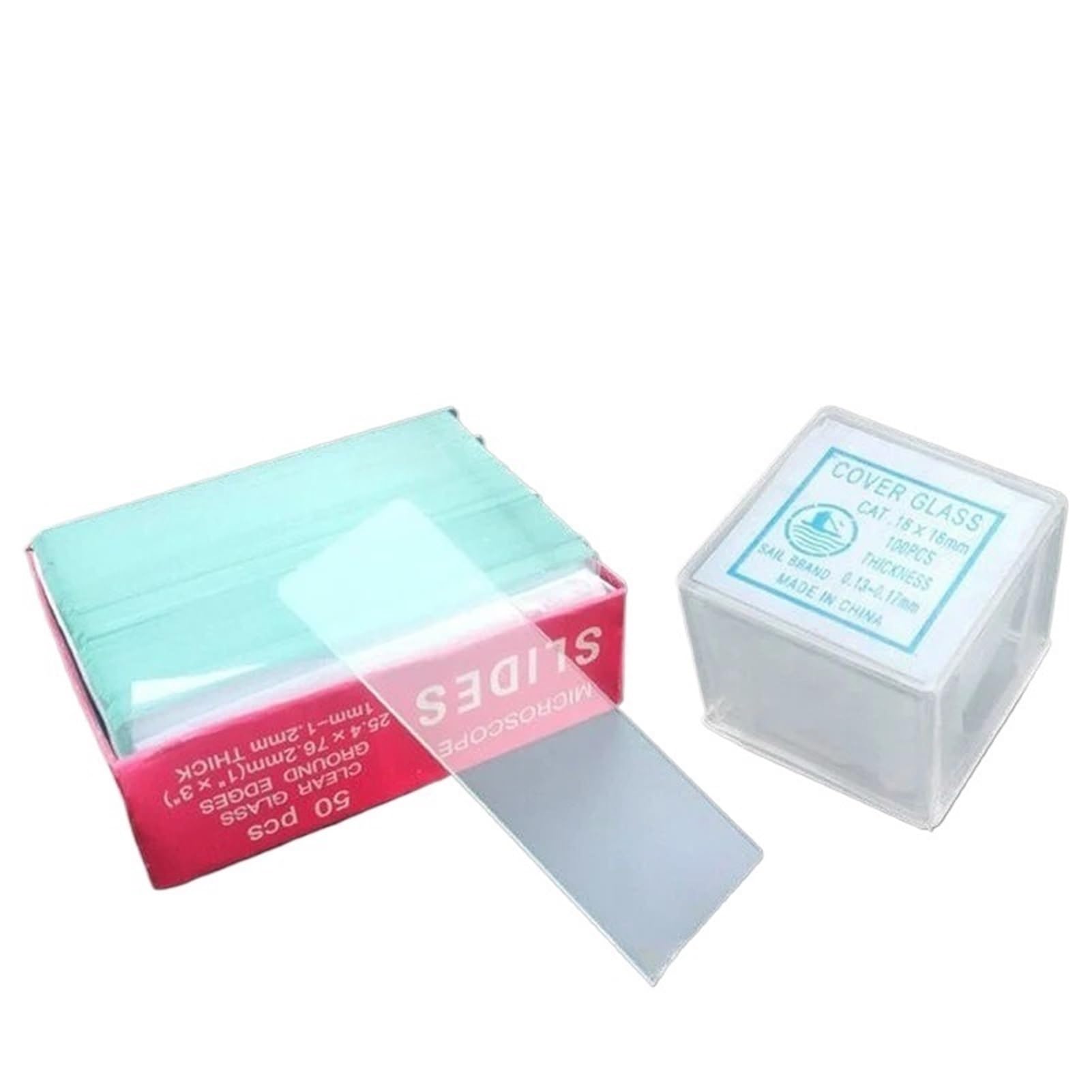 Una caja portaobjetos de vidrio for microscopio, cubierta de sección for experimentos biológicos, portaobjetos de vidrio, suministros de laboratorio(7104 slide)