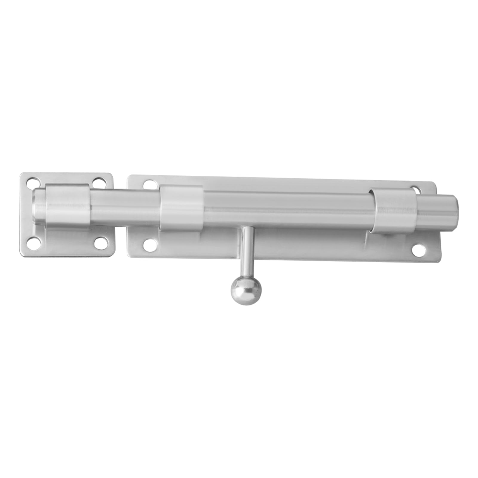 Alise 8 inch Barrel Bolt Latch,Slide Bolt Latch,Heavy Duty Solid SUS304 Stainless Steel Slide Lock for Wooden Fence,Barn Door,Interior or Outdoor Door. Brushed Nickel