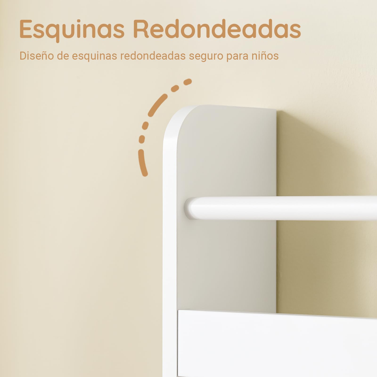 SoBuy Libreria Infantil Montessori Estanteria Libros Infantil de Pared con 4 Niveles Biblioteca para Niño Estanteria Habitacion Organizador Juguetes Blanco 80x12x118cm KMB08-II-W