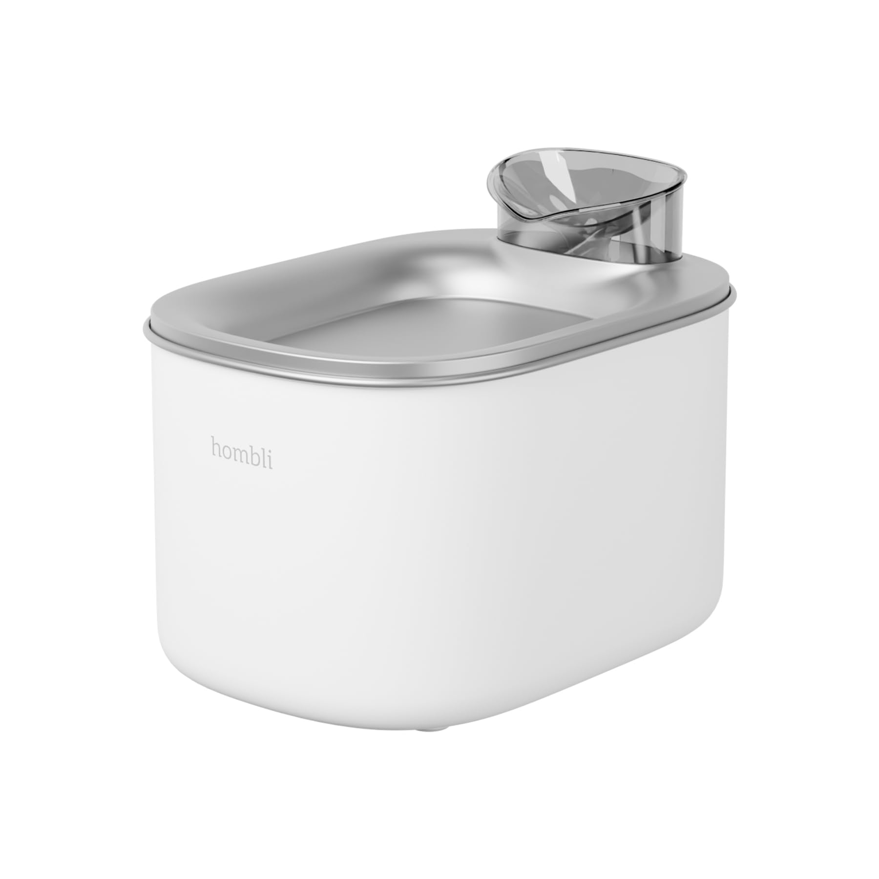 Hombli Smarter Trinkbrunnen für Haustiere, 3,5 l Volumen, leise, Edelstahl-Napf, Filter- und Wasserstandüberwachung, kompatibel mit Alexa & Google