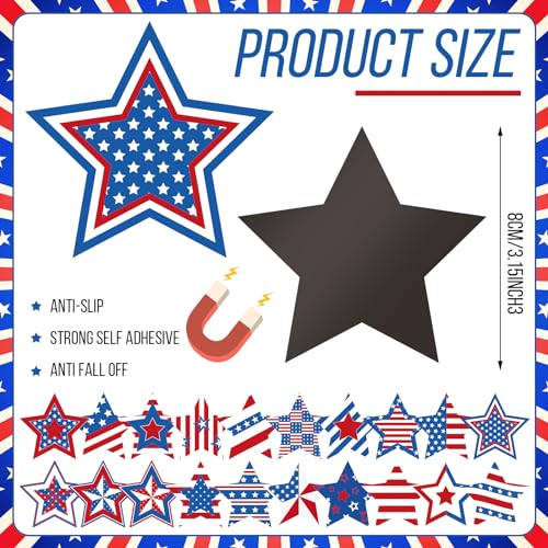 20 imanes decorativos de estrella para refrigerador miniatura 3