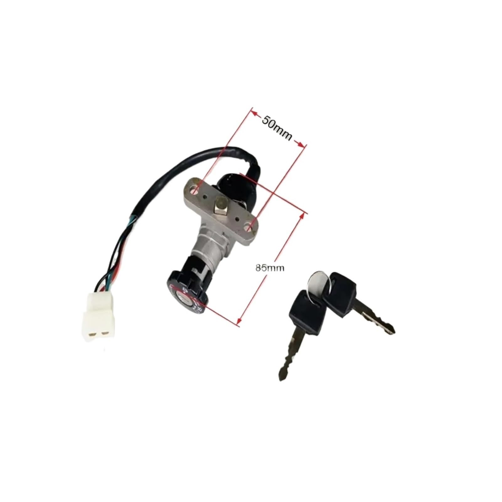 Bloqueo De Encendido para Scooter 50CC para Venus 50 TNG Juego De Bloqueo Encendido Motocicleta 4 Cables Cerradura