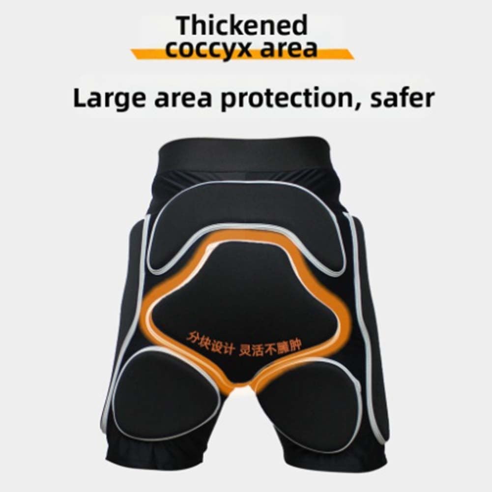 Spodnie śniegowe i śliniaki dla dorosłych, ochraniacze na biodra i kolana z wyściółką EVA, oddychająca tkanina nylonowa, spandex, do jazdy na nartach, snowboardzie, łyżwach, czarne