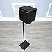 FixtureDisplays® Black Metal Donation Box Floor Stand Lobby Foyer Tithes & Offering Suggestion Collection Ballot Box 11065+10918-BLACK-NF