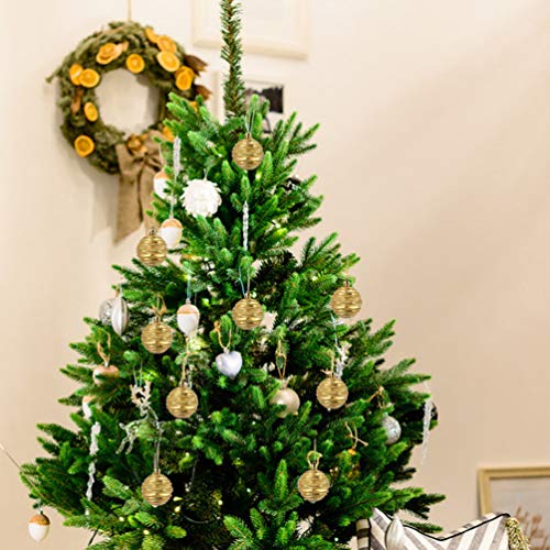 STOBOK Vermelho Dourado Bola de Natal Pendurada Enfeites para Ãrvores de Natal Pendentes Decorativos