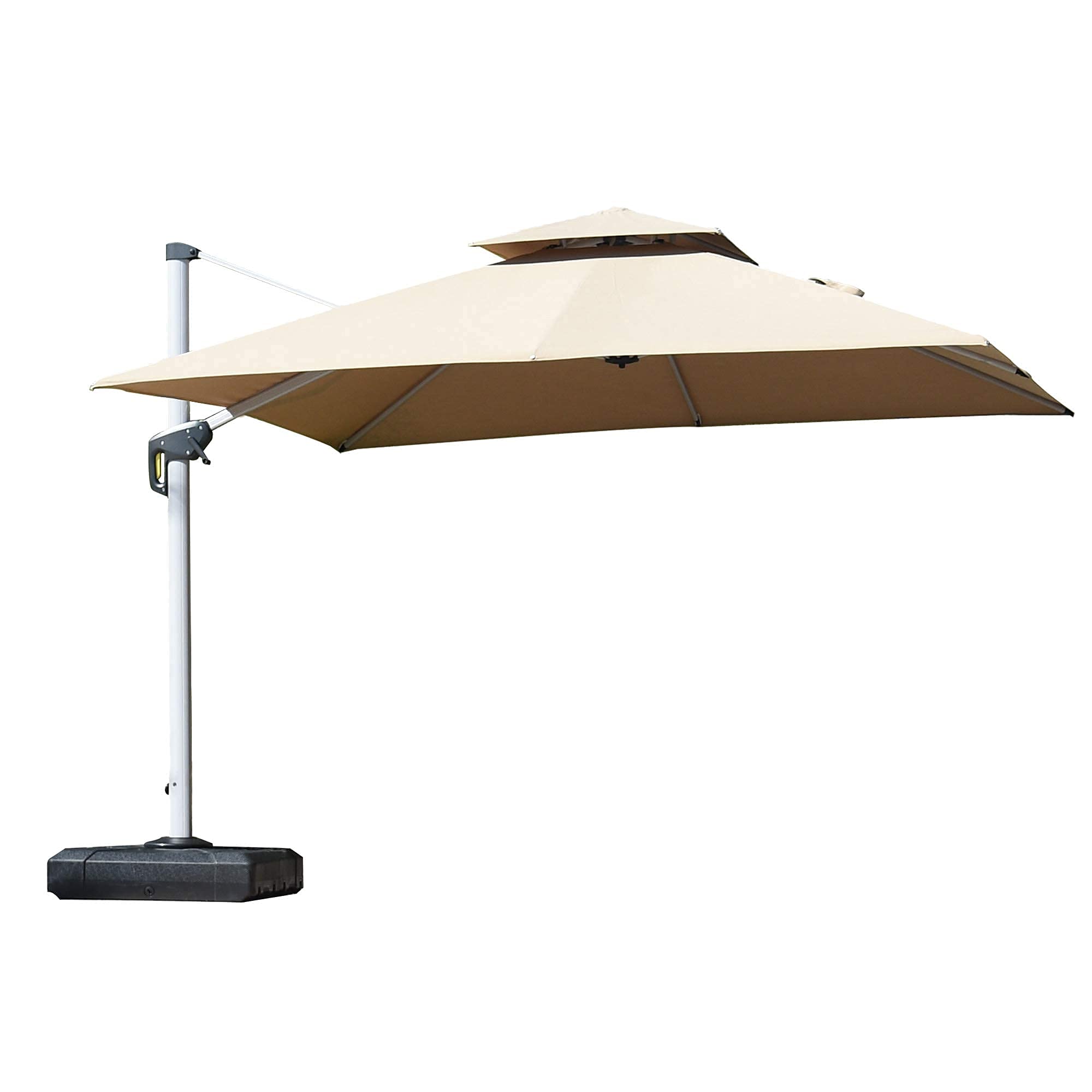 Buy PURPLE LEAF Double Top Deluxe Square Patio Umbrella Offset Hanging