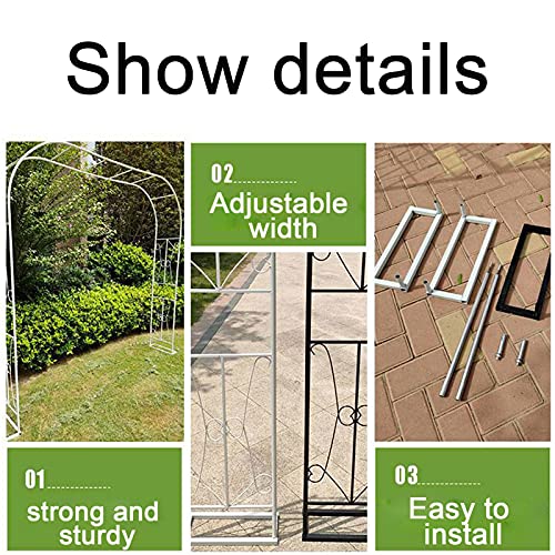 Arche de jardin en métal résistante aux intempéries et pavillon durable