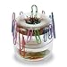Officemate International 93695 Designer Clips & Fasteners Dispenser - Frosty Clear44; 2.75 Dia.
