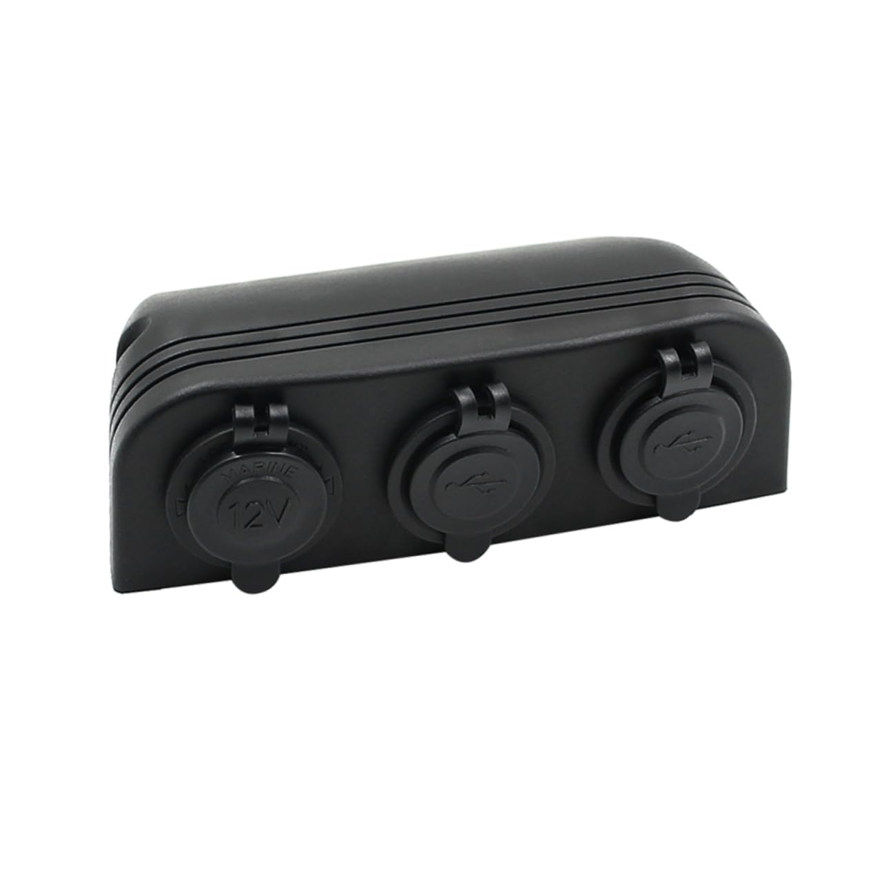 Prise Allume-Cigare de Voiture 12-24v avec 4 Ports USB, Noir
