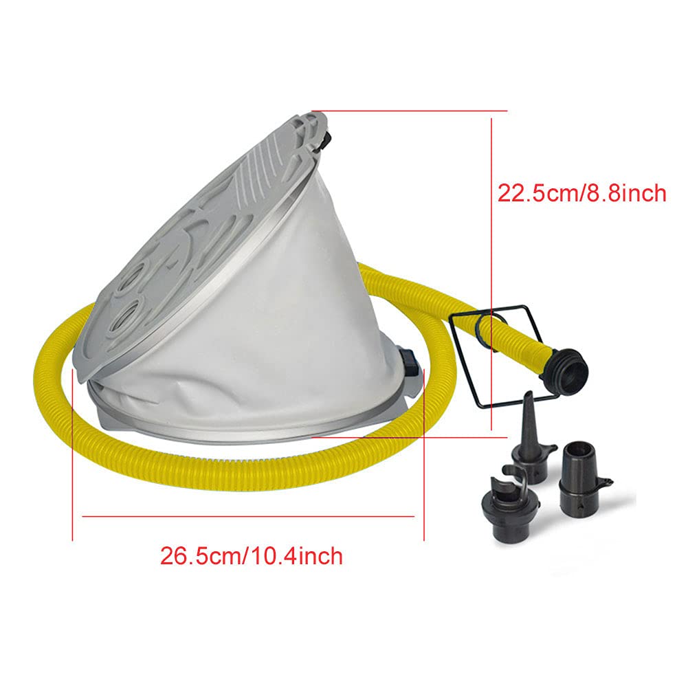 Pompa ad aria del piede, Pompa a pedale, Pompa a pedale per barca Pompa ad aria gonfiabile, Barca gonfiabile portatile Fast Camping Airbeds Pompa a pedale per canoa kayak