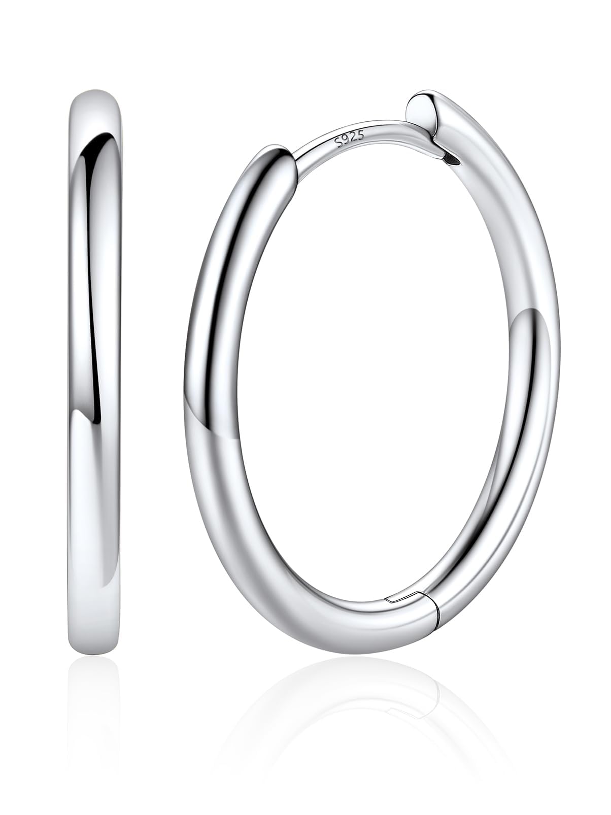 Silvora 14K Gold Plated Huggie Hoop Earrings for Women, Small Gold Hoops