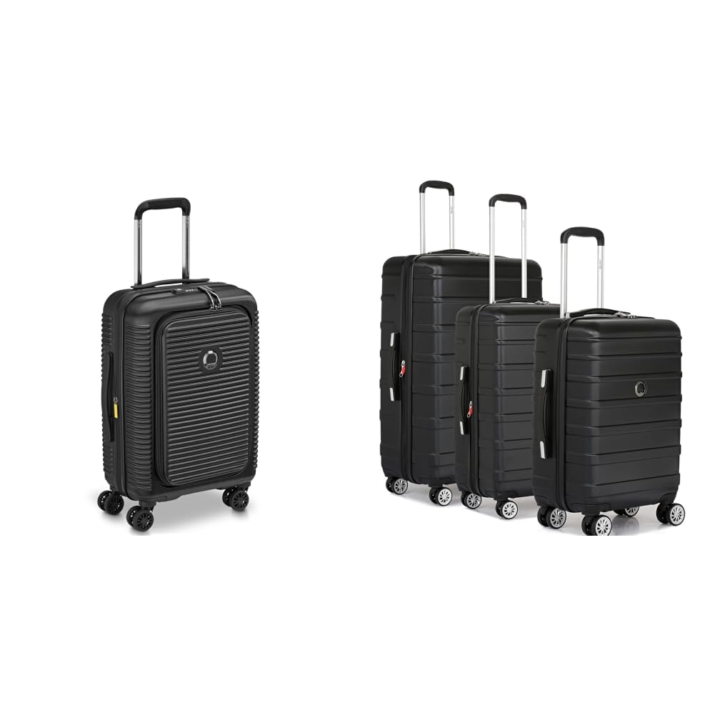 delsey paris Freestyle 55 CM Small Cabin ABS/Polycarbonate 8 Wheels Global Warranty 5 Years + Margot Trolley Bags Set of 3 Cabin, Medium & Large Luggage Premium Hardside Polycarbonate-picture-28
