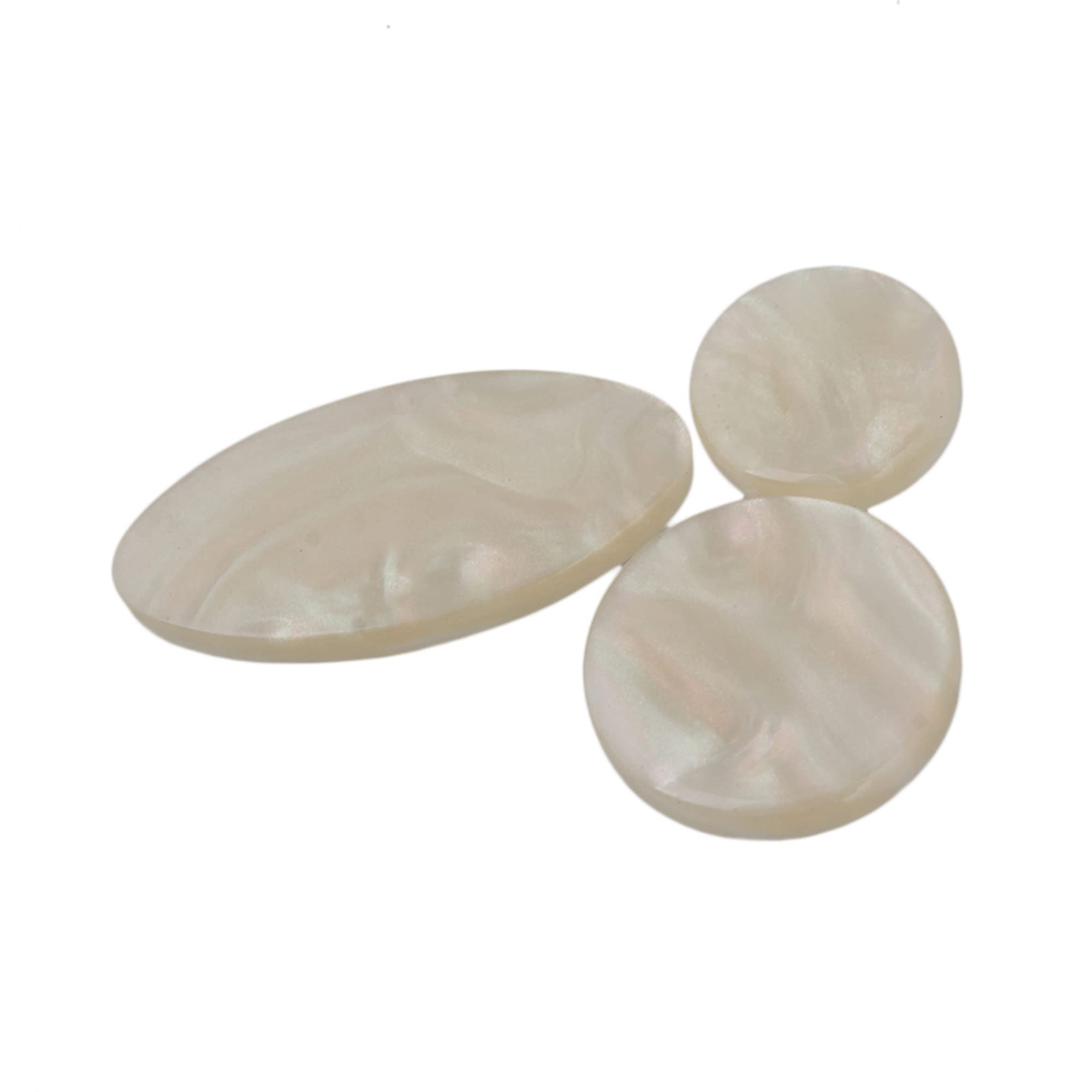 Lot de 90 boutons en plastique pour saxophone ténor avec incrustations nacrées 3 formes