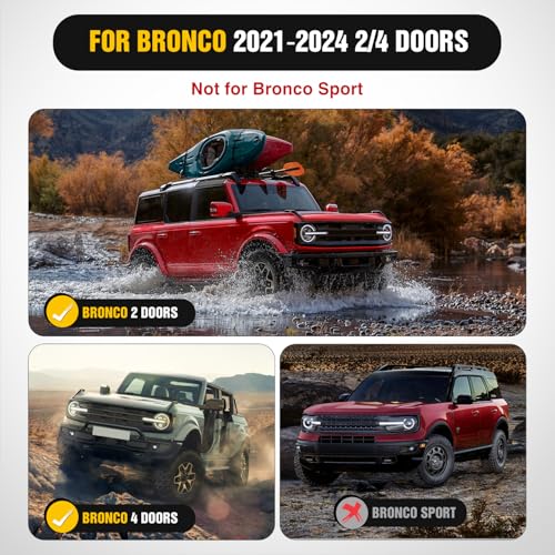 Image of Nilight Grille Guard for Ford Bronco 2021-2025 modular steel Bumper, Heavy Duty Front Bumper Protector Bull Bar, Matte Black Bolt-On Skid Plate for Off-Road (Not fit Sport Raptor platic bumper)