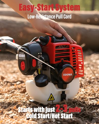 Image of 48CC Gas Powered Pole Saw 16FT Reach, 3.5HP Gas Pole Saws for Tree Trimming with 11.8 inch Guide Bar, Auto Oiling & Shoulder Strap, Professional Gas Powered Chainsaw for Tall Trees (GZJ-002)