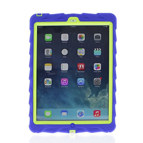Gumdrop Cases Droptech for Apple iPad Air Rugged Tablet Case Shock Absorbing Cover Royal Blue/Lime A1474, A1475, A1476