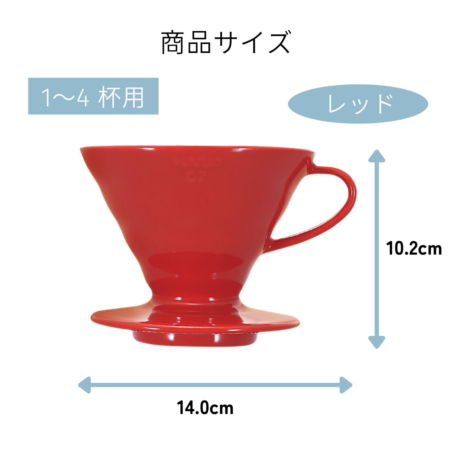 Amazon｜HARIO(ハリオ) V60 透過ドリッパー 02 セラミック レッド 1~4