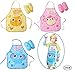 Fontee® 3 Set Grembiule Bambini, Divertente Grembiuli per Bambini Impermeabile Morbido PEVA Grembiuli per Cucina, Aula, attività di Artigianato e Pittura con Maniche, Blu/Giallo/Rosa