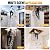 12-Step Attic Stairs Pull Down, Wall Mounted Attic Ladder, Folding Retractable Loft Ladder with Handrails, Heavy Duty Steel Attic Ladder for Loft, 28"×24" Storage Access (Ladder with Handrails)