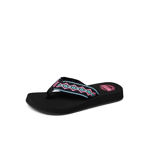 REEF Women's Sandy Flip-Flop - 10 - Black Neon