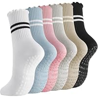 6-Pair Women's Ruffle Yoga Socks