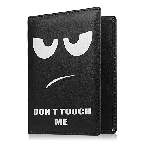 Cartera para el pasaporte, piel sintética de primera calidad, funda para el pasaporte, soporte, cartera para documentos de viaje, bloqueo de RFID. Protección segura para el pasaporte, tarjetas de visita, tarjetas de crédito, tarjetas de embarque Z-Don't Touch