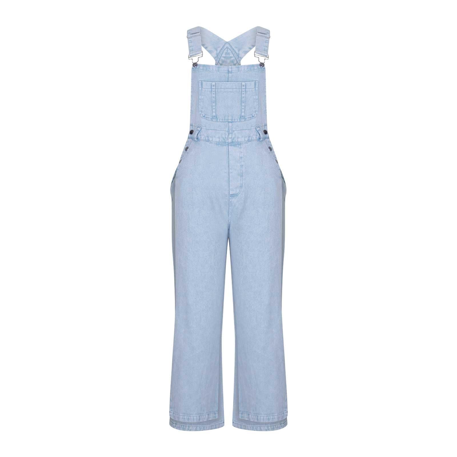 Mono Trabajo Mujer Peto Vaquero Macacao Casual Tezano Largos Talla Grande De Overol Informal Elegante Baggy Ancho Hippie Fiesta Formal