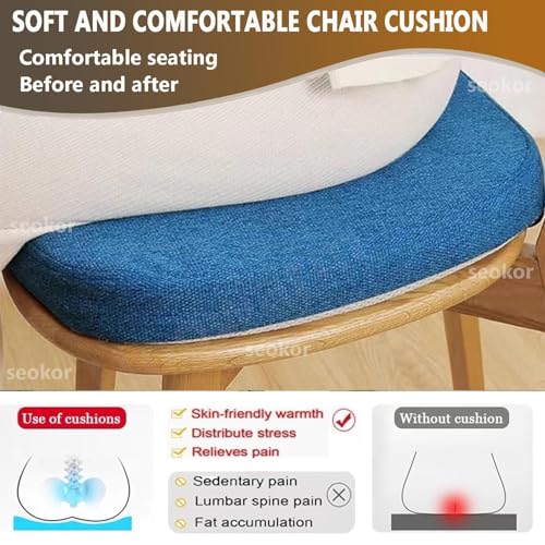 Chair Cushion Kitchen, Memory Foam Chair Pads, 40x38/43x40/43x42cm with Ties Non-Slip Chair Pads,Outdoor Indoor Seat Cushion for Dining Office Garden Chair(Color3,40x38x8cm) - Cosy Home Interiors Chair Cushion Kitchen, Memory Foam Chair Pads, 40x38/43x40/43x42cm with Ties Non-Slip Chair Pads,Outdoor Indoor Seat Cushion for Dining Office Garden Chair(Color3,40x38x8cm) - Image 8