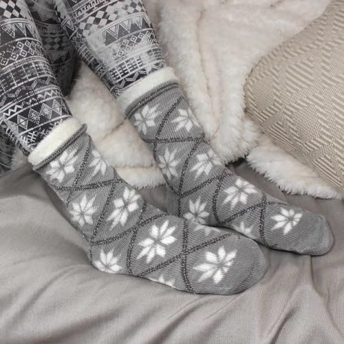 Image of BambooMN Women's Super Soft Warm Cozy Fuzzy Socks Assortments