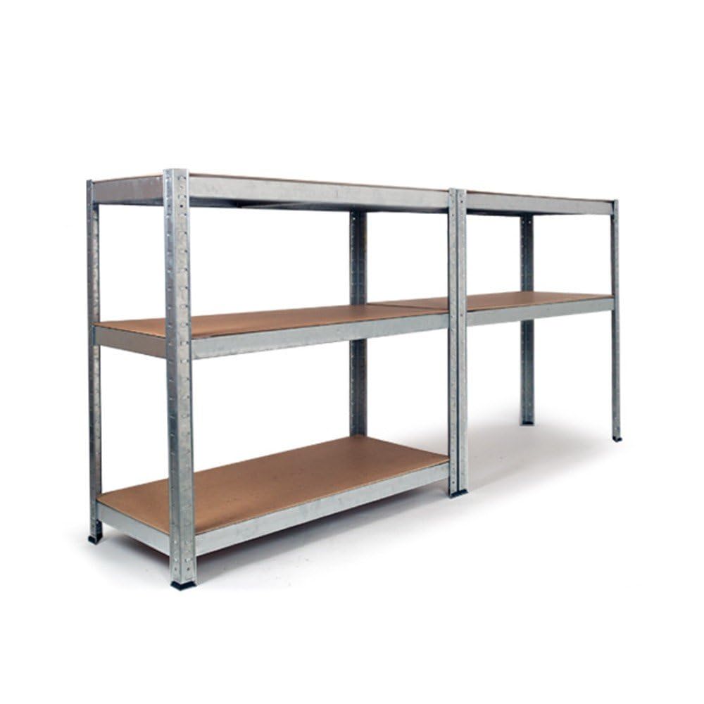 Étagère Rangement, 90 x 180 cm - Étagère Garage, Modulable, Métal Galvanisé, 5 Niveaux - Étagère Charge Lourde, 175 kg/Plateau - Établi Atelier Garage - Montage Sans Vis - 40 cm - Gris
