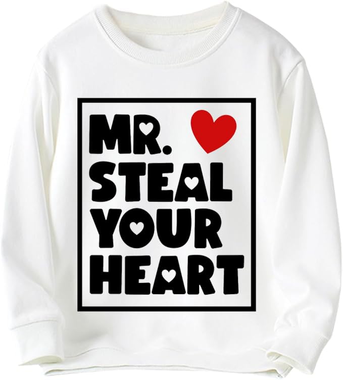 Toddler Boys Sweatshirt Valentine Shirt Girls Heart Clothes Love Hoodie Kids Long sleeve Cotton Outfits Tops 1-7T