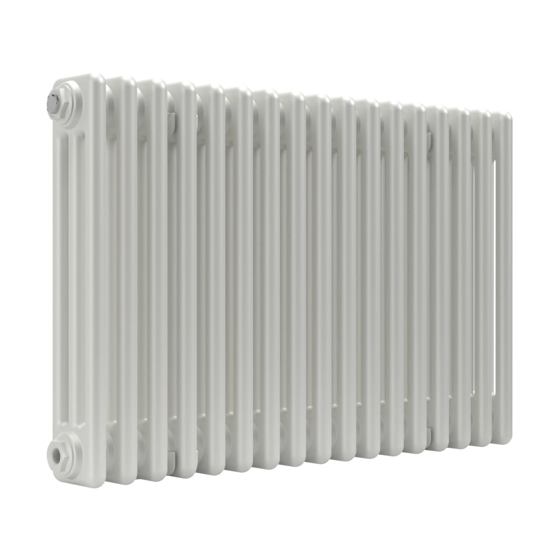 Lux Heat White Horizontal 3 Column Traditional Radiator 500mm (H) x 785mm (W)