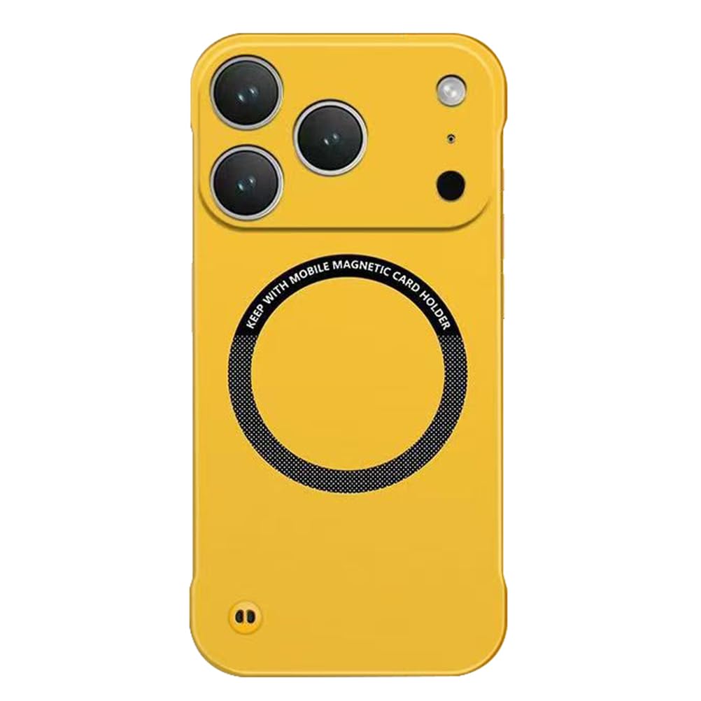 Funda Ultradelgada De Policarbonato Rígido Sin Bordes For iPhone 17/17 Air/17 Pro/17 Pro MAX, Antigolpes, Protección Total De La Lente Y Antiarañazos.(Yellow,17 Air)