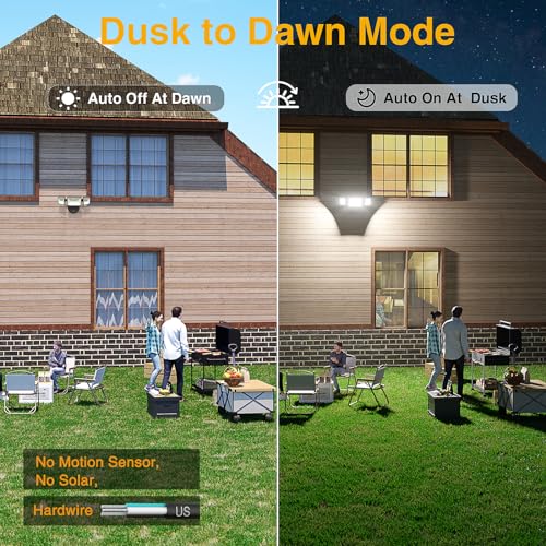 Onforu ON-B60-BD07-DW-US-HSA 60W Led Dusk To Dawn Flood Lights, 6000Lm Exterior Security Outdoor Lighting thumb #5