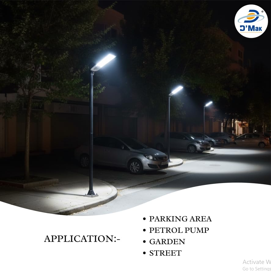 Image of D'Mak LED Street Light White Focus with Lens Waterproof IP65 for Outdoor Purposes (Pack of 1, 72W LED Street Light)