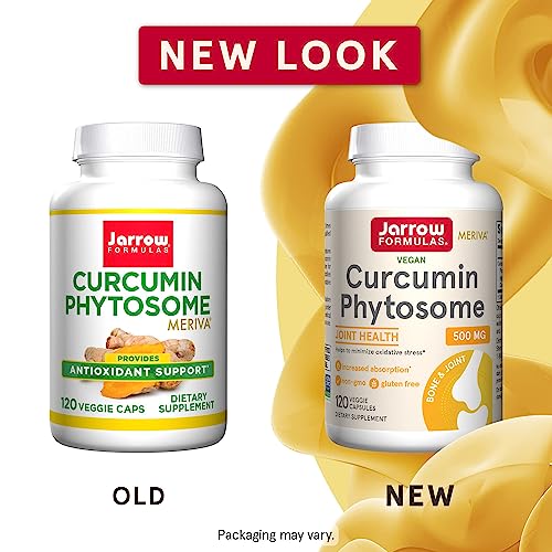 Jarrow Formulas Curcumin Phytosome 500 Mg - 120 Veggie Capsules - Formulated With Meriva - Antioxidant Support Supplement - Curcumin Absorb Delivery System - 60 Servings (Packaging May Vary) #TOP2