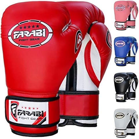 Farabi Sports 6 oz 8 oz Boxhandschuhe Kinder Box Handschuhe MMA Muay Thai Kickboxen Sparring Boxsack Training Kinder Boxhandschuhe Cover