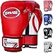 Farabi Guantoni da boxe junior per bambini Muay Thai Kickboxing Sparring Punching Bag Guanti da allenamento (Red, 8-oz)