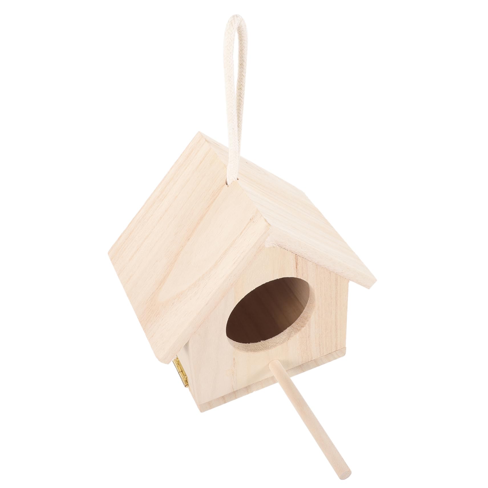 FONDOTIN Wooden Bird Nest Box for Parakeets and Cockatiels Outdoor Nesting House for Birds for Breeding and Nesting Bird Supplies