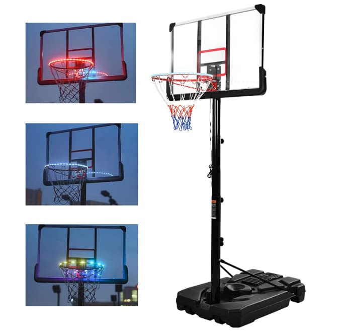 JT Basketball Hoop Light, Super Led Light with 12 Lighting Colors Waterproof,Change Colors and Patterns When Score