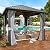 Jolydale 10FTx10FTHardtop Gazebo, Galvanized Steel Outdoor Aluminum Single Top Pavilion, Permanent Metal Gazebo with Netting and Curtains, for Patio, Backyard and Deck…