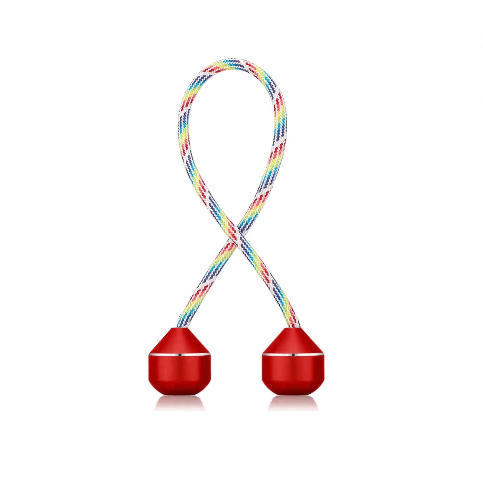 1 Pcs Fidget Beads Fidget Toy Aluminum Alloy Fidget Beads Spin Bump EDC Novelty and Gag for Men Women Teens Skill Players (Red)