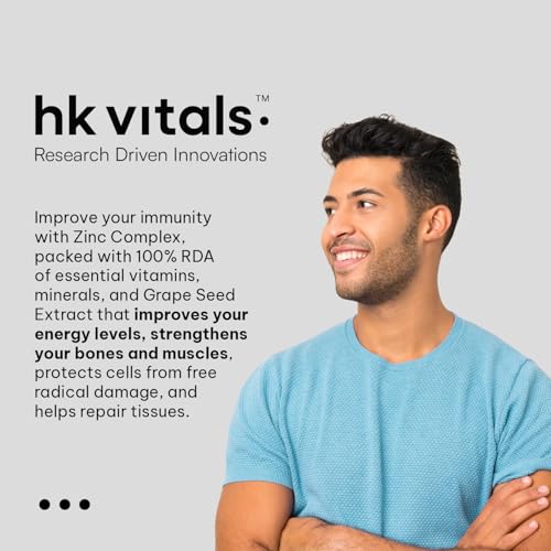 Image of hk vitals 100% Magnesium Glycinate (1880mg) 120 Tablets | For Better Sleep Quality & Muscle Recovery with Zinc Complex (60 Tablets)