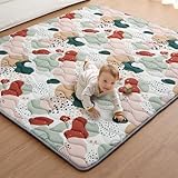 Blissful Diary Baby Play Mats for Floor, 71x59 Inch Thicker Foam Playmats for Babies and Toddlers, Soft Cushioning Baby Crawling Mat, Modern Abstract