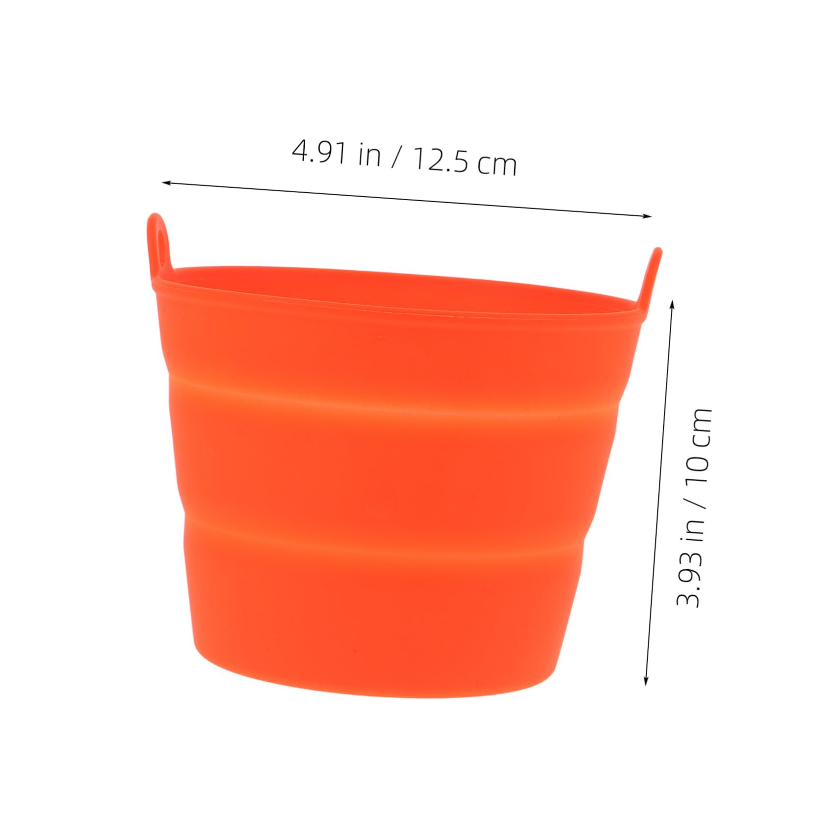 Levemolo Barbecue Grease Tray Liner Silicone Oil Bucket Folding BBQ Accessory Leakproof Easy Cleaning Orange