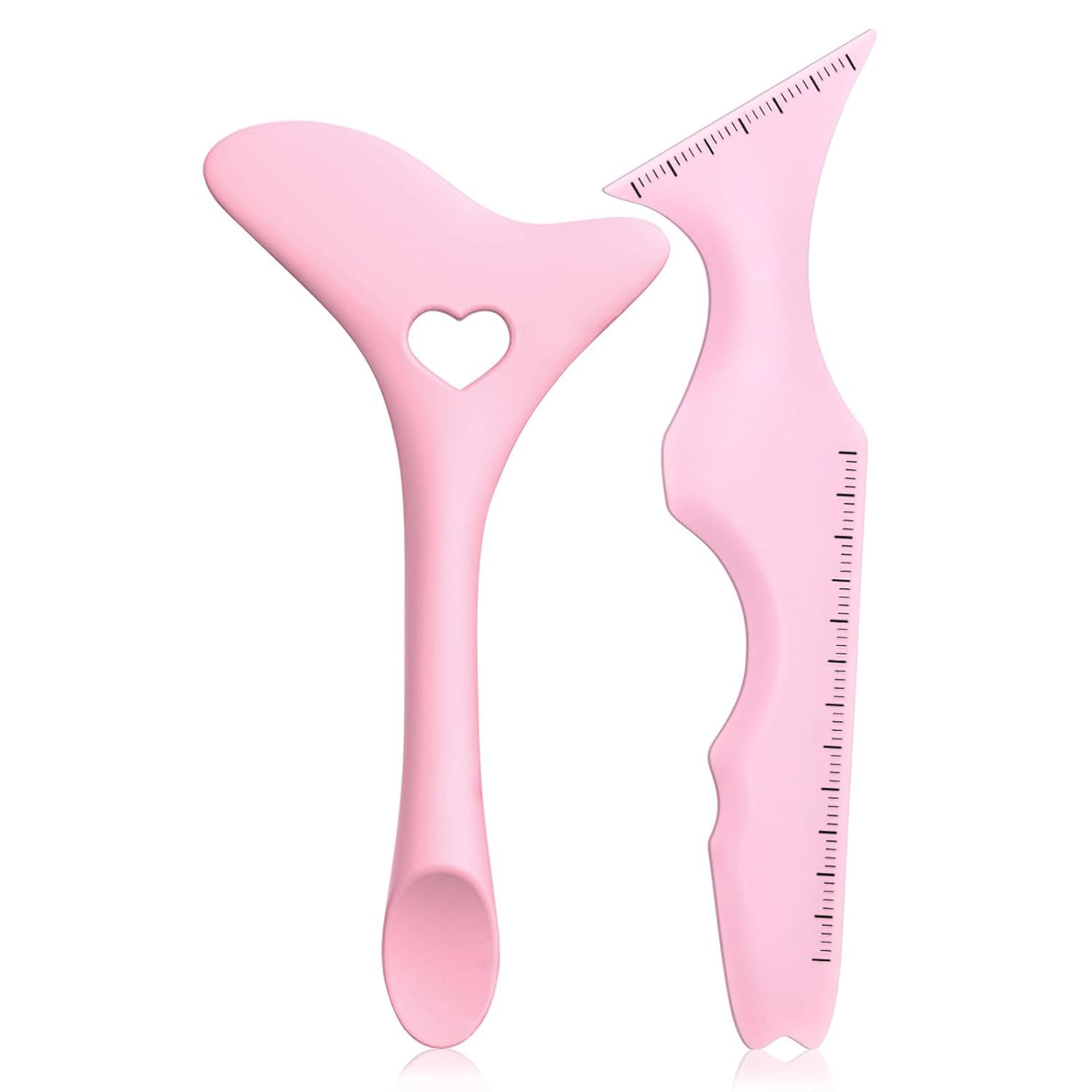 UNIE® 2pcs Eyeliner Stencil and Ruler, Silicone Winged Eyeliner guide Tool for Beginners, Eyeliner Stencils Wing Tips Multi-Purpose Eye Make-Up Tool for Eyeliner, Eyelash, Eyebrow, Lip Line, Eyeshadow