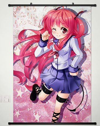 Amazon Co Jp ウォールスクロールポスターファブリックペイントアニメangel Beats Yui 1013 22x33 Inches ホビー
