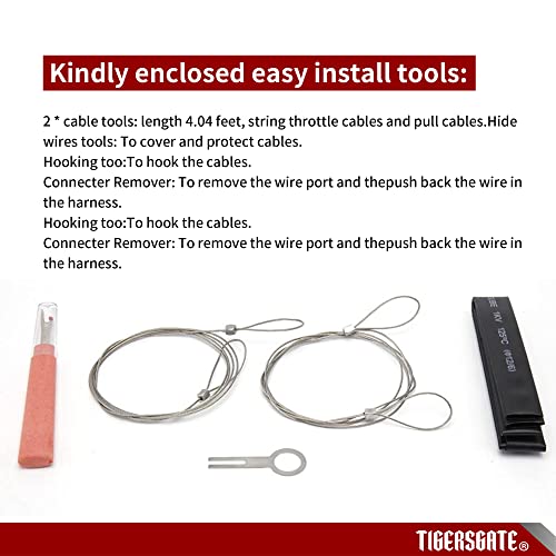 Tigersgate Pre-Wired 12" Rise Road King Handlebars 1 1/2" Fat Ape Hangers Designed For 2015-2022 Harley Road King, Road King Classic & 2017-Later Road King Special Models, Black #TOP6